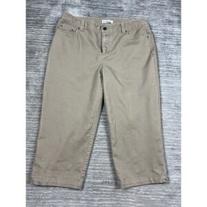 Kim Rogers Pants Womens 10 Beige Capri Cotton Blend